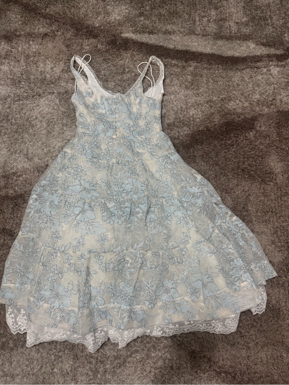 ALICE + OLIVIA
Charlotte Lace Midi Dress - Off White and Carolina Blue - Picture 2 of 6